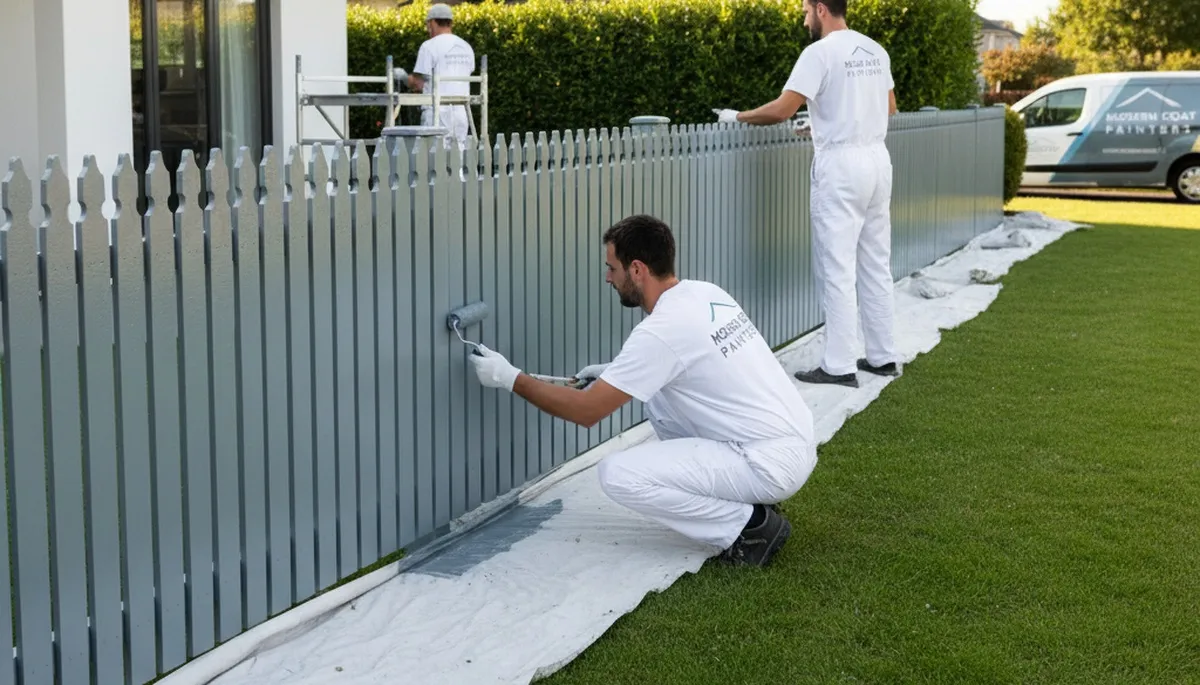 Fence painted by Oak Park Paint Pros in Oak Park, IL for durable weather protection